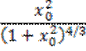 Image of formula: ((x subscript 0) squared)/((1 +(( x subscript 0) squared)) to the 4/3).