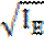 Image of the square root of I subscript E.