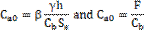 Image of equation: C subscript a0 = beta(gamma h/(C subscript b)(S subscript s)) and C subscript a0 = F/C subscript b.