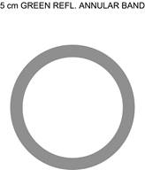 Illustration of green circular permissive symbol.