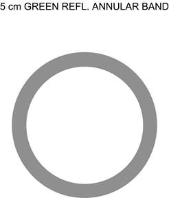 Illustration of green circular permissive symbol.