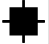 Image of black-filled square with a short line drawn outward from the middle of each side.