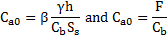 Image of equation: C subscript a0 = beta(gamma h/(C subscript b)(S subscript s)) and C subscript a0 = F/C subscript b.