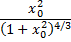 Image of formula: ((x subscript 0) squared)/((1 +(( x subscript 0) squared)) to the 4/3).