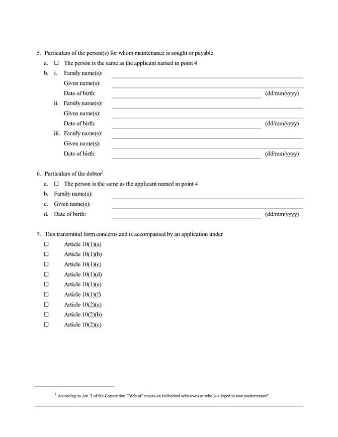 Page 2 of the Transmittal form under Article 12(2)