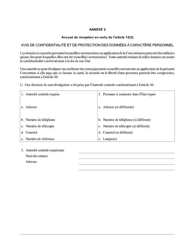 Page 1 de l'Accusé de réception en vertu de l'article 12(3) Description automatically generated