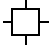 Image of empty square with a short line drawn outward from the middle of each side.