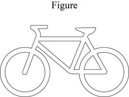 Illustration of Figure - sillhouette of a bicycle 