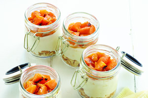 Cheesecake in a Jar (with grilled honey fruit)